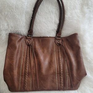 Antik Kraft leather shoulder tote bag